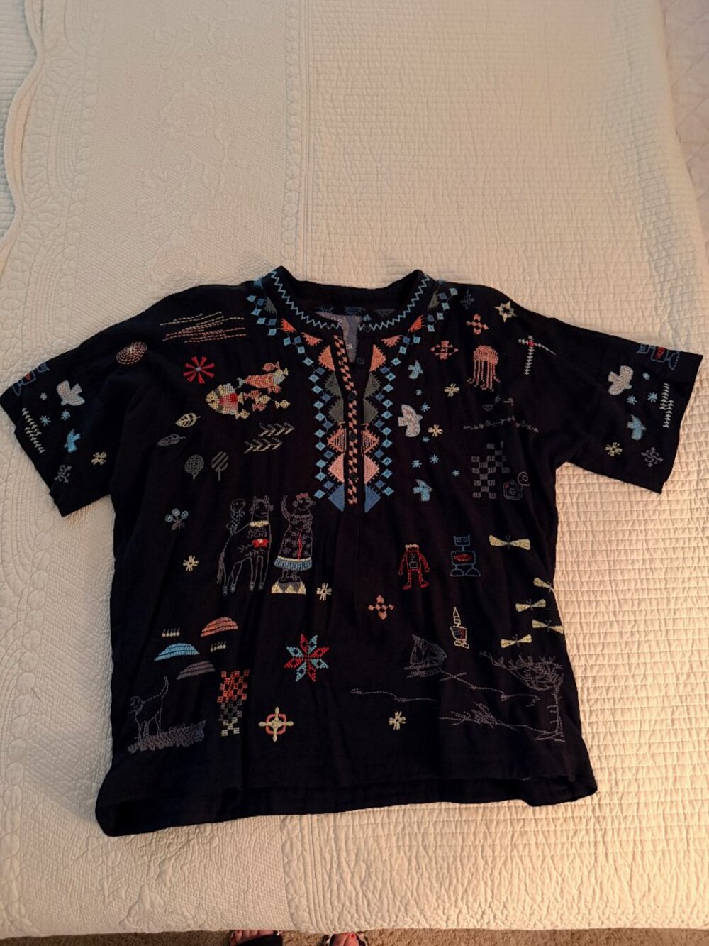 JOHNNY WAS PETE & GRETA EMBROIDERED SHIRT